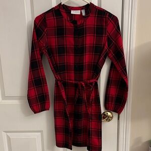 The Children's Place Red and Black Plaid Dress